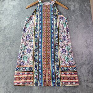 As U Wish Juniors Womens Dress Small‎ Multicolor Boho Festival Sleeveless Mini
